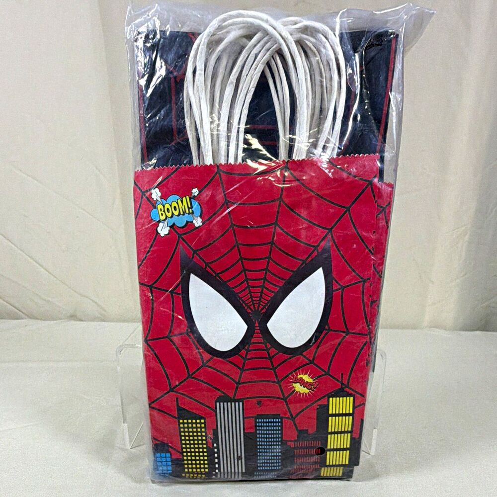 20pc Superhero Spider Man Marvel Web Party Favor Treat Gift Bags New